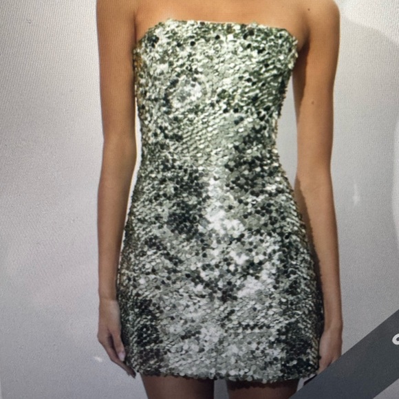 Alice + Olivia Velia Sequin Mini Dress Sea Spray SZ 2 xs 🔥 - Picture 7 of 13